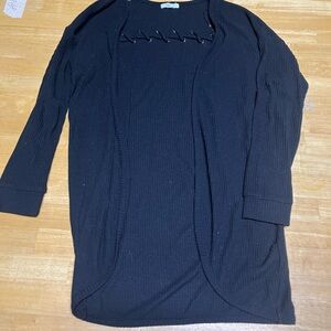 Maurices Black Ribbed Cardigan Sweater